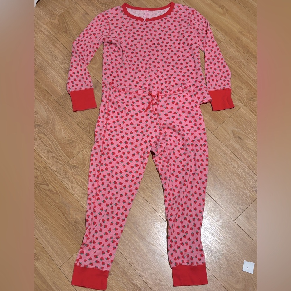 Vintage Victoria’s Secret waffle knit strawberry pattern set